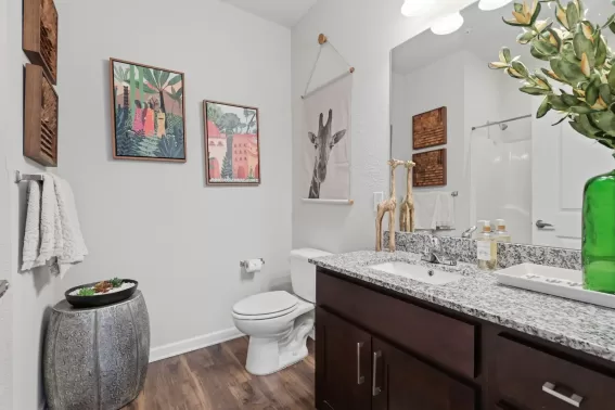 Modern apartment bathroom interior