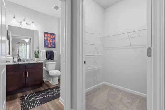 Bathroom and walk in closet