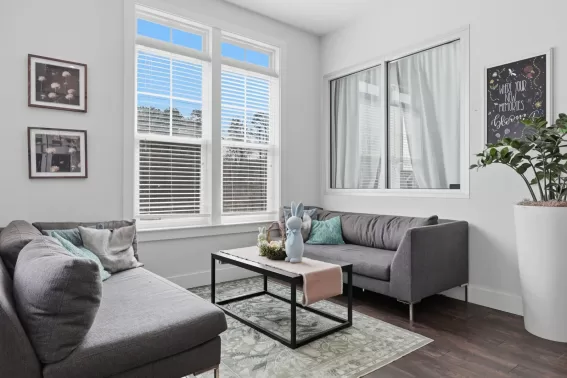 Interior view of apartment living space