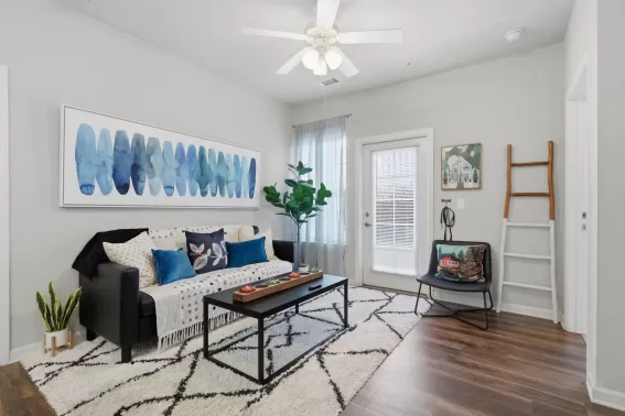 Residential living room interior in apartment